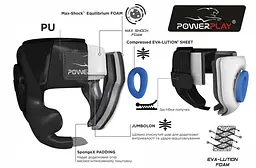 Боксерський тренувальний шолом Power Play 3043, Black тренувальний - XS - мініатюра 6