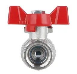 Кран кульовий Thermo Alliance Forte 1/2" ВЗ прямий, PN40, метелик SF607W15 - мініатюра 4