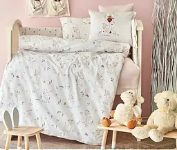 Дитячий набір в ліжечко для немовлят Karaca Home - Doe pembe рожевий (10 предметів) - мініатюра 2
