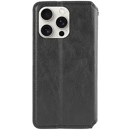 Шкіряний чохол-книжка GETMAN Cubic (PU) для Apple iPhone 13 Pro (6.1) Чорний - мініатюра 2