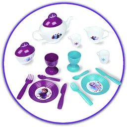 Ігровий набір Smoby Toys Візок Фроузен-2 Знімна таця і сервіз 17 аксесуарів (310517) - мініатюра 5