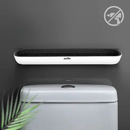 Полиця велика МВМ My Home BP-18 клейка біла з чорним (BP-18 WHITE/BLACK) - мініатюра 6