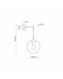 Бра TK Lighting 5389 Esme E27 1x15W IP20 Bk - мініатюра 4
