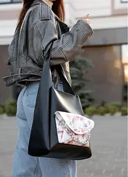 Сумка жіноча Sambag HOBO BLISS Чорна 34 х 31 х 12 см (53453713) - мініатюра 4