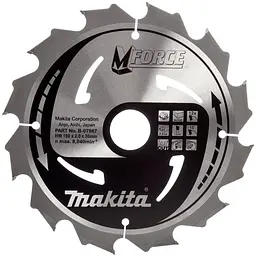 Диск пиляльний по дереву 190х30 мм 12T Makita M-Force B-07967