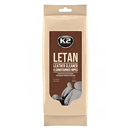 Вологі серветки для очищення шкіряної оббивки K2 Letan Leather Cleaner&Conditionner Wipes (K210)
