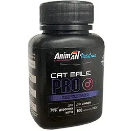Вітаміни AnimAll VetLine CAT MALE PRO для дорослих котів 0,5 г × 100 табл
