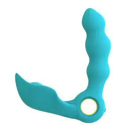 Масажер простати Angelo Male Prostate Triple Stimulation синій