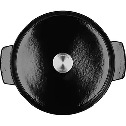 Каструля KitchenAid Cast Iron чавунна з кришкою 26 см 5.2 л чорна (CC006061-001) - мініатюра 4