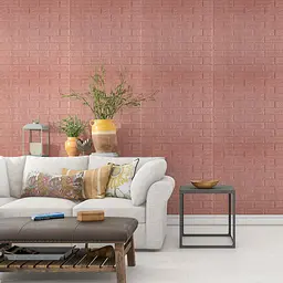 Панель стінова Sticker Wall 3D 700х770х5мм цегла рожево-лілова SW-00002439 - мініатюра 5
