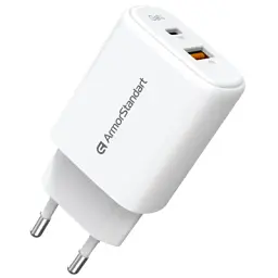 Зарядний пристрій Armorstandart 1xUSB-C + 1xUSB 20W GaN white (ARM89531) - мініатюра 8