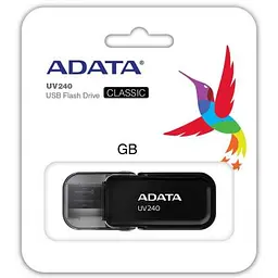 USB флеш накопичувач ADATA 32GB UV240 Black USB 2.0 (AUV240-32G-RBK) - мініатюра 3