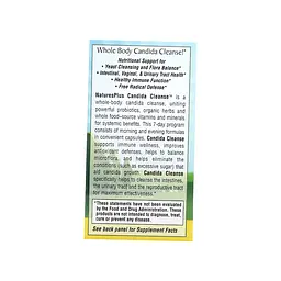 Натуральна добавка Candida Cleanse 7 Day Program, 28 капсул + 28 капсул Natures Plus vit0004237 - мініатюра 4