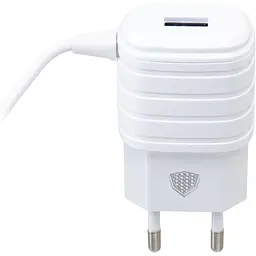 Зарядний пристрій INKAX CD-09 Travel charger Lightning cable 1USB 2.1A White - мініатюра 2