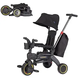 Велосипед триколісний Tilly COMBI T-392 BLACK /1/