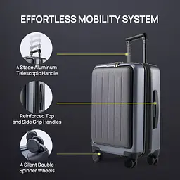 Валіза 90FUN NINETYGO Seine Luggage 20` Black (6941413218146) [172846] - мініатюра 11