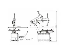 Шиномонтажний верстат 220 V 10-24" ShiningBerg T624 - мініатюра 2