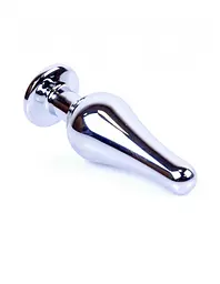 Анальна пробка із кристалом B-Series Jewellery Silver Butt Plug Pink, 9,3х3 см, сріблястий - мініатюра 3