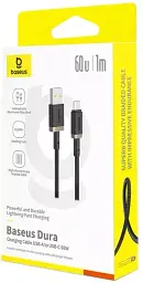 Кабель Baseus Dura Series Cable USB to Type-C 60W 1m P10377802U01-00 Black-Gold - мініатюра 5