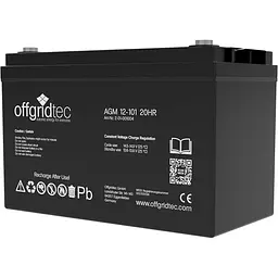Акумулятор Offgridtec AGM 122 Ah 20HR 12V Deep Cycle Solar Battery - мініатюра 3