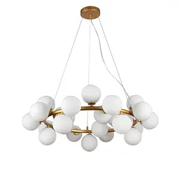 Люстра стельова Levistella 7841019-25 DDG+WH, G9, 25W, золото, метал+скло, сучасний стиль