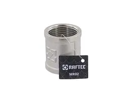 Муфта RAFTEC 3/4'' латунь, ВВ, DN20, нікель, MR02 - мініатюра 3