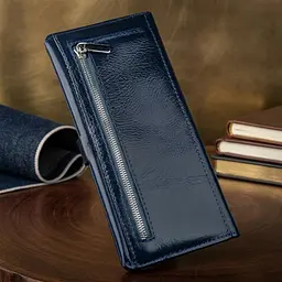 Гаманець унісекс зі шкіри алькор SHVIGEL 16201 синій - мініатюра 4