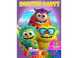 Розфарбовка Джамбі А4 18 кол малюнків. Monster Party