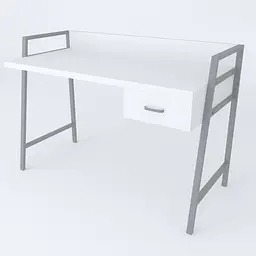Письмовий стіл Ferrum-decor Комфорт 750x1200x600 Сірий метал ДСП Біле 32 мм (FRD-103450)
