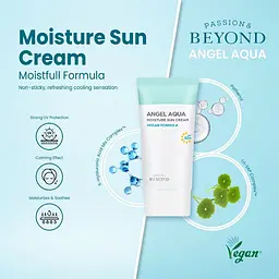 Сонцезахисний крем Beyond Angel Aqua Moisture Sun Cream SPF50+ PA+++ зволожувальний 50 мл - мініатюра 3