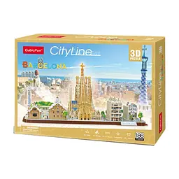 Пазл Cubic Fun Тривимірна головоломка-конструктор City Line Barcelona (MC256h)