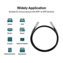Кабель прямого підключення 10G SFP+ 3 метри, SM5220-3M TP-LINK - мініатюра 3