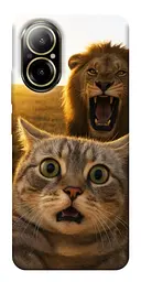 Чохол Demsky Shocked cat and lion для Realme C67 4G
