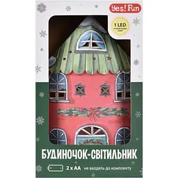 Декор новорічний Yes! Fun Будиночок-світильник LED 21 см червоний (801214) - мініатюра 2