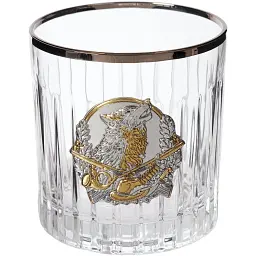 Подарунковий набір склянок для віскі Boss Crystal "Полювання" із золотими накладками - мініатюра 4