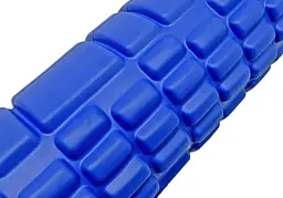 Масажний ролер EasyFit Grid Roller Mini 30 см синій - мініатюра 3