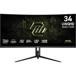 Монітор 34" MSI MAG 342CQRF E20 Curved (MAG 342CQRF E20) 3440x1440 (Ultra-Wide 2K) VA 200 Hz