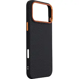 Чохол ArmorStandart LikeCarbon2 SE MagCase для Apple iPhone 17 Pro Max Kevlar Black Orange (ARM89165) [156304] - мініатюра 3