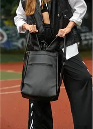 Жіночий рюкзак Sambag ROLLTOP ONE ABSTRACT чорний 41 x 30 x 16 см (24208710) - мініатюра 9