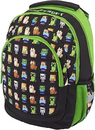 Рюкзак шкільний Minecraft Multi Characters AB330 39 х 28 х 17 см зелений з чорним (502021200) - мініатюра 3