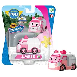 Колекційна машинка Roi Visual Робокар Ембер Die Cast металева біло-рожева (MRT-0602) - мініатюра 2