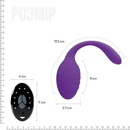 Віброяйце зі стимулятором клітора Adrien Lastic Smart Dream II з пультом LRS, можна під одяг - мініатюра 2