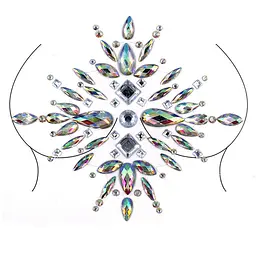 Наклейки кристали для грудей Crystals 4 8519 15х12 см