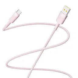 Кабель для заряджання та обміну даними USB Yoki YK-ST41 STYLE Series USB/Type C 60W 3A/20V 1.2 м Рожевий - мініатюра 3