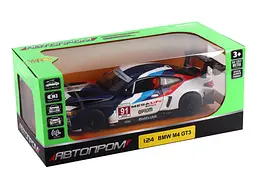 Машинка металева Автопром BMW M4 GT3 1:24 зі світлом і звуком 68282