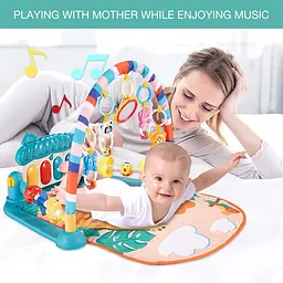 Музичний центр активності eners Baby Gyms Play Mats Kick&Play Piano Gym Tummy Time — М'який килимок для новонароджених - мініатюра 6