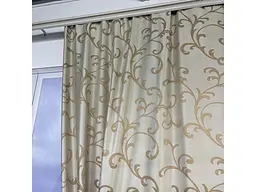 Жакардові штори золотистого кольору з вензелем на тасьмі 2шт. 150х270 ALBO pbe0052396 - мініатюра 3