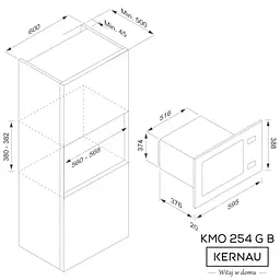 Мікрохвильова піч Kernau KMO 254 G B - мініатюра 2