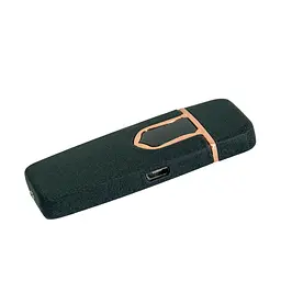 Електрозапальничка чорна USB сенсорна запальничка юсб подарункова запальничка спіральна Lighter 711 - мініатюра 3