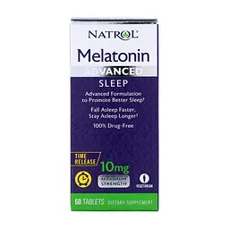 Амінокислота Natrol Мелатонін Повільного Вивільнення 10 мг, Melatonin Advanced S (NTL-05964)